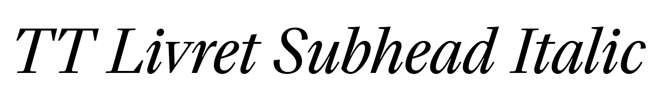 TT Livret Subhead Italic
